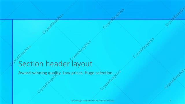 Section Header presentation slide layout