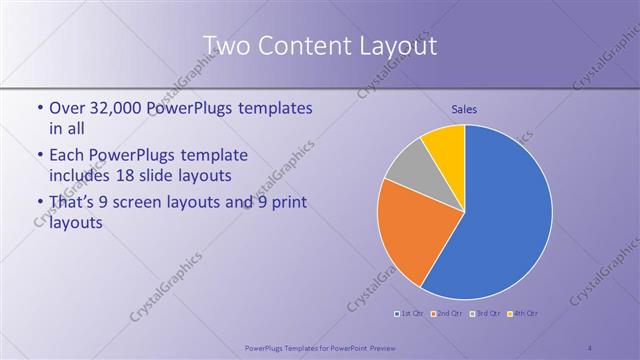 Two Content presentation slide layout
