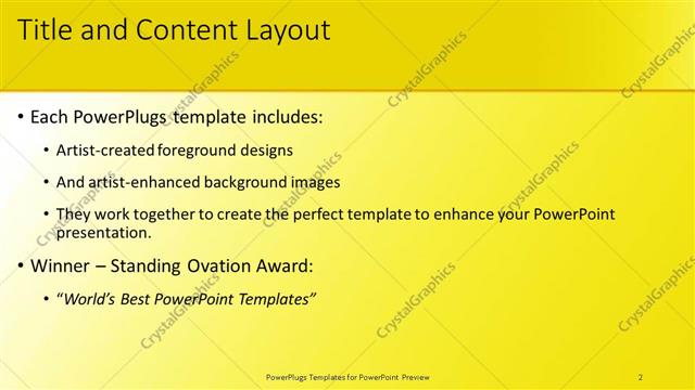Title and Content presentation slide layout