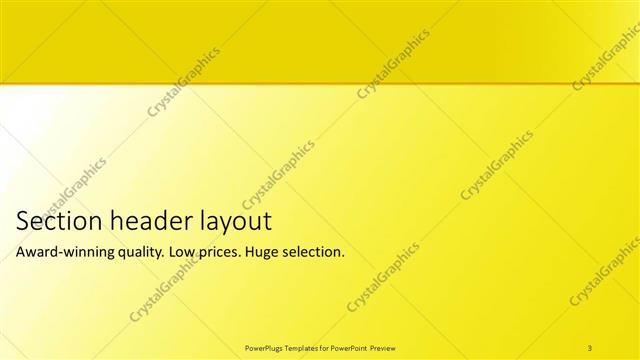 Section Header presentation slide layout
