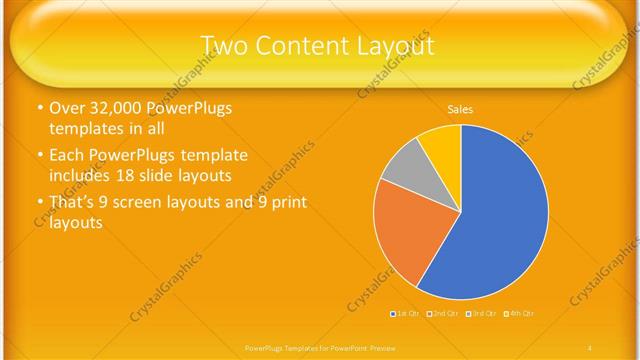 Two Content presentation slide layout