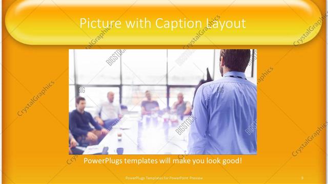 Picture with Caption presentation slide layout