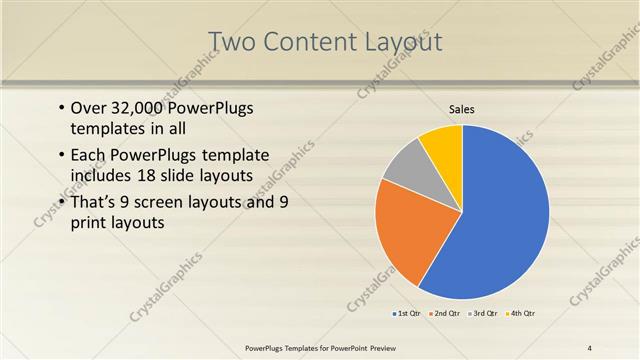 Two Content presentation slide layout