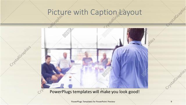 Picture with Caption presentation slide layout
