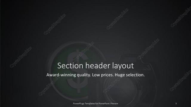 Section Header presentation slide layout