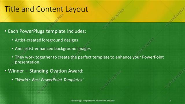 Title and Content presentation slide layout