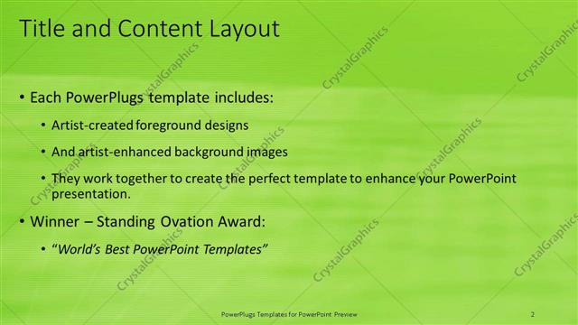 Title and Content presentation slide layout