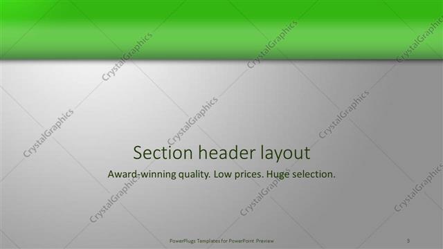 Section Header presentation slide layout