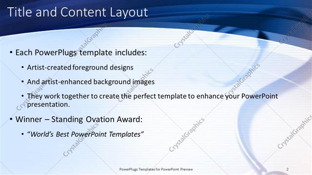 Title and Content presentation slide layout