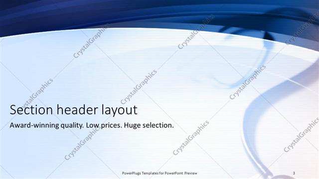Section Header presentation slide layout