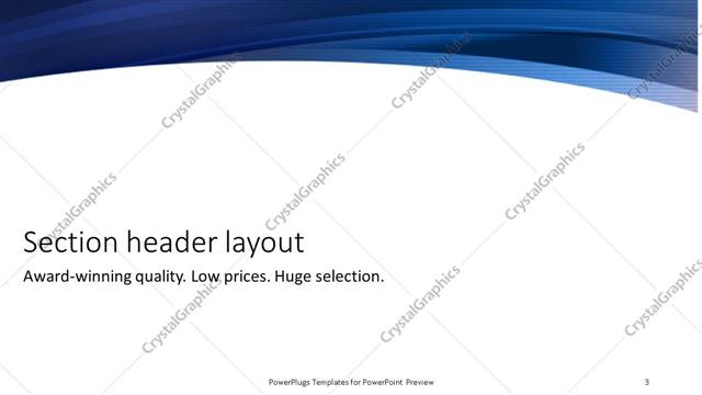 Section Header presentation slide layout