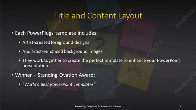 Title and Content presentation slide layout