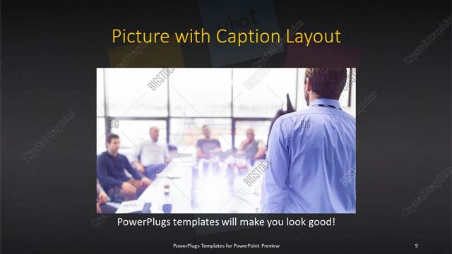 Picture with Caption presentation slide layout
