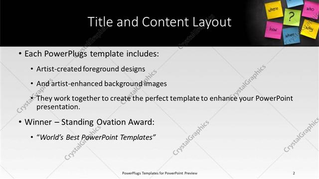 Title and Content presentation slide layout