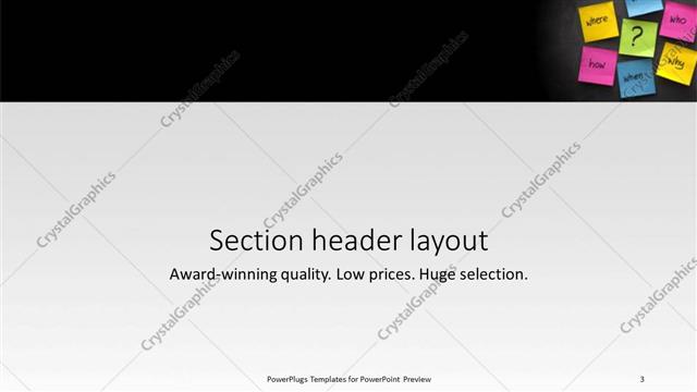Section Header presentation slide layout