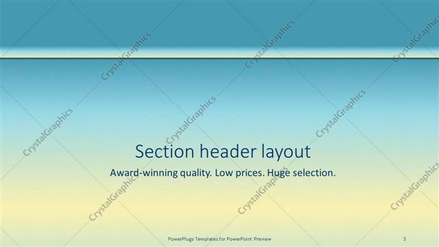 Section Header presentation slide layout