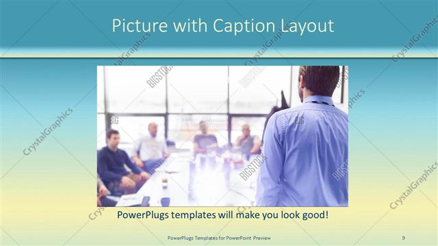 Picture with Caption presentation slide layout