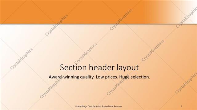 Section Header presentation slide layout