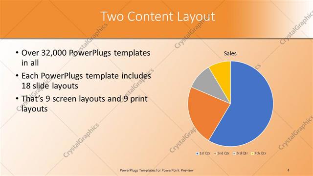 Two Content presentation slide layout