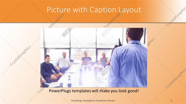 Picture with Caption presentation slide layout