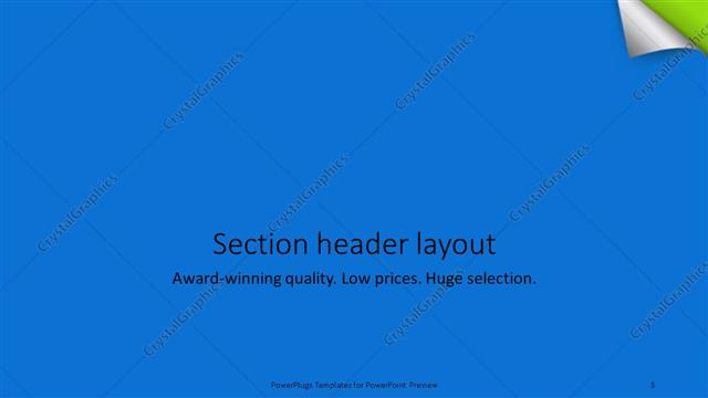 Section Header presentation slide layout