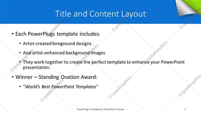 Title and Content presentation slide layout
