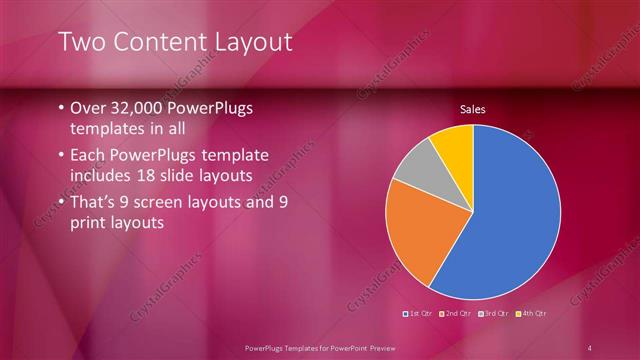 Two Content presentation slide layout