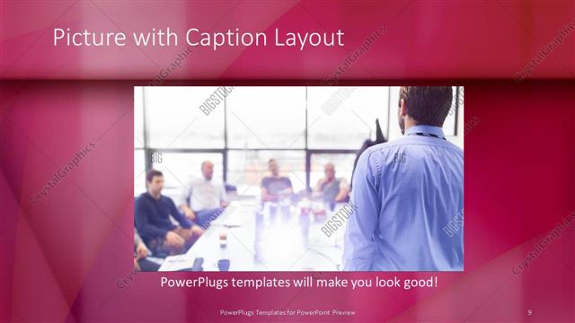 Picture with Caption presentation slide layout