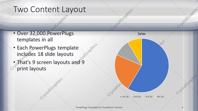 Two Content presentation slide layout