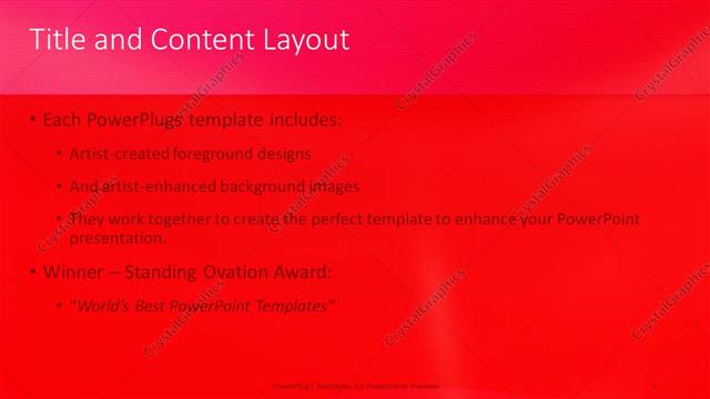 Title and Content presentation slide layout