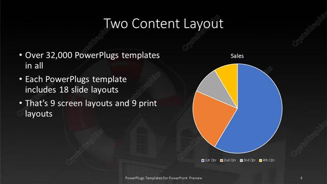 Two Content presentation slide layout
