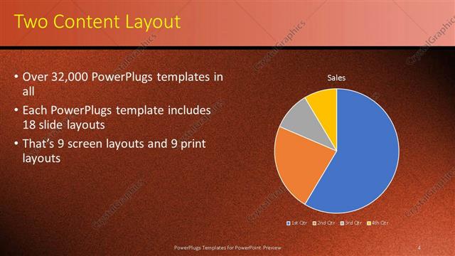 Two Content presentation slide layout