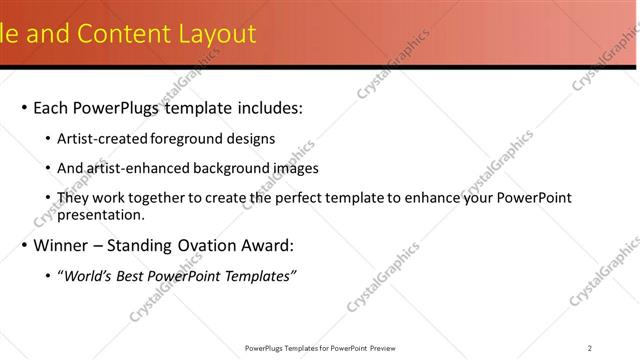 Title and Content presentation slide layout