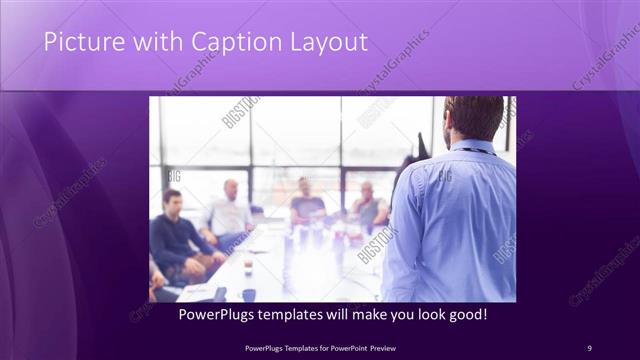 Picture with Caption presentation slide layout