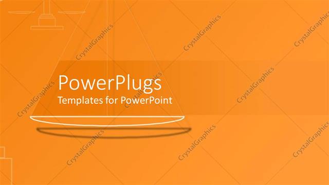  Presentation with simple - Simple white graphic depiction of scales on orange background