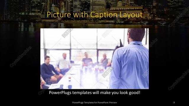 Picture with Caption presentation slide layout