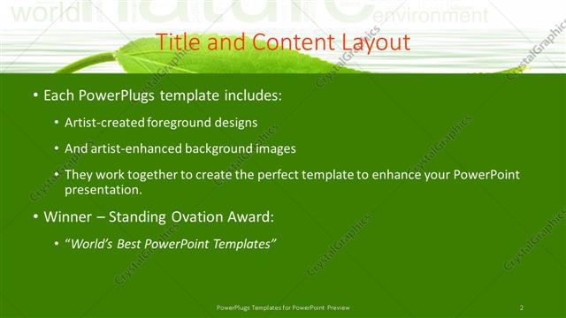 Title and Content presentation slide layout