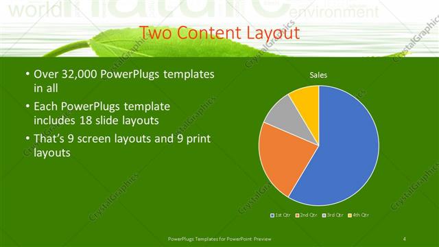 Two Content presentation slide layout