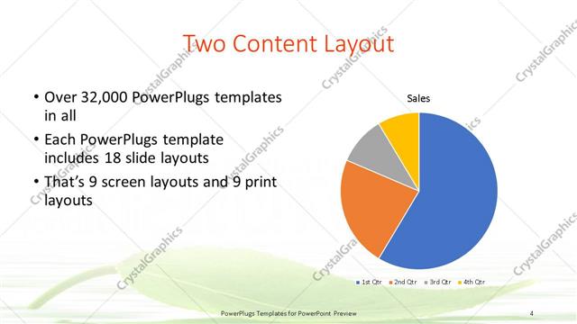Two Content presentation slide layout