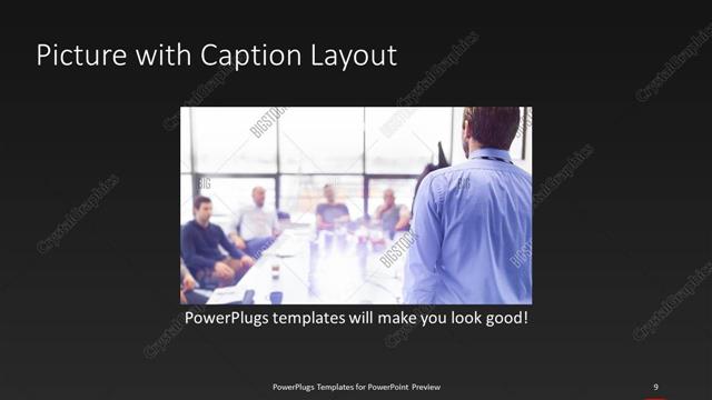 Picture with Caption presentation slide layout