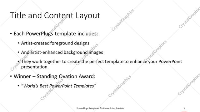 Title and Content presentation slide layout