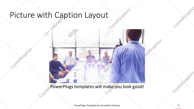 Picture with Caption presentation slide layout