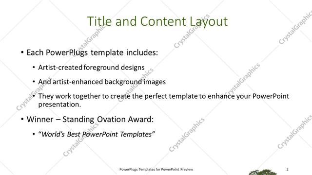 Title and Content presentation slide layout