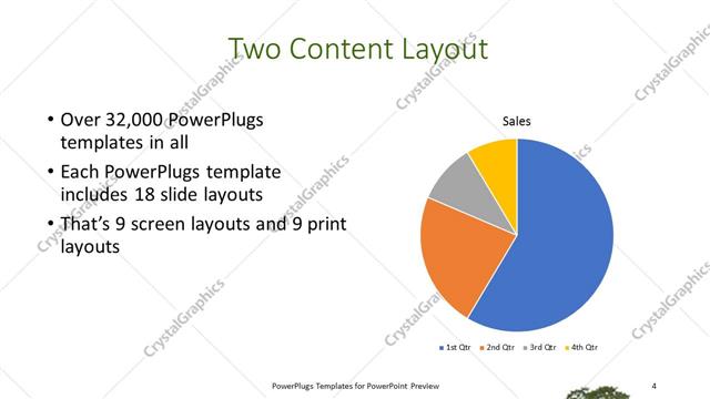 Two Content presentation slide layout