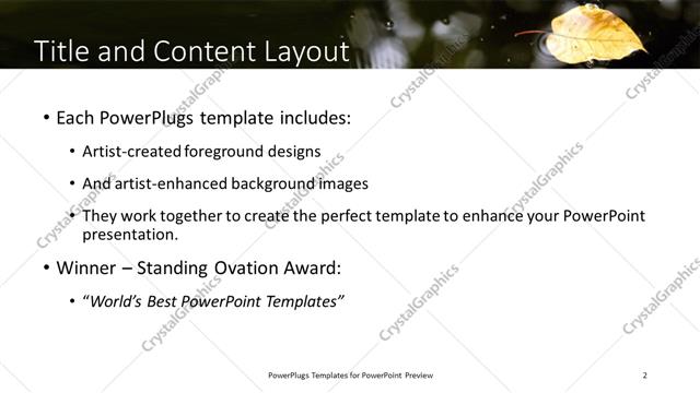 Title and Content presentation slide layout