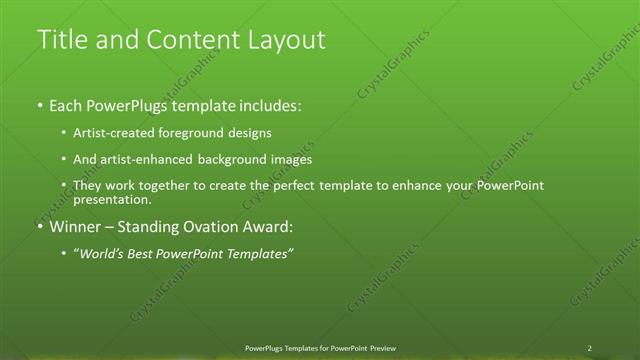 Title and Content presentation slide layout