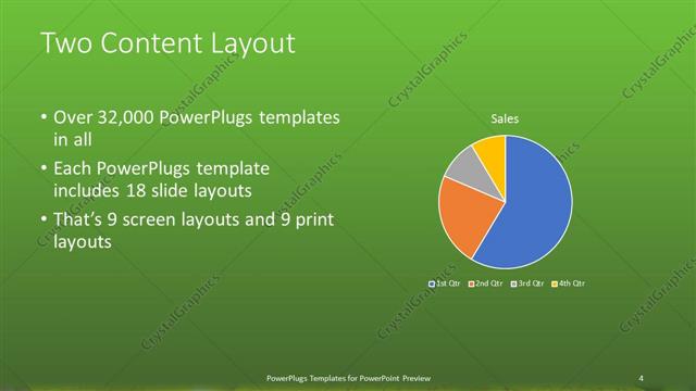 Two Content presentation slide layout