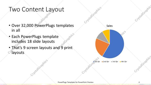 Two Content presentation slide layout
