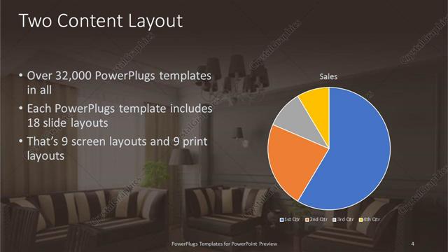 Two Content presentation slide layout
