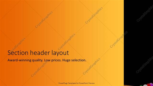 Section Header presentation slide layout